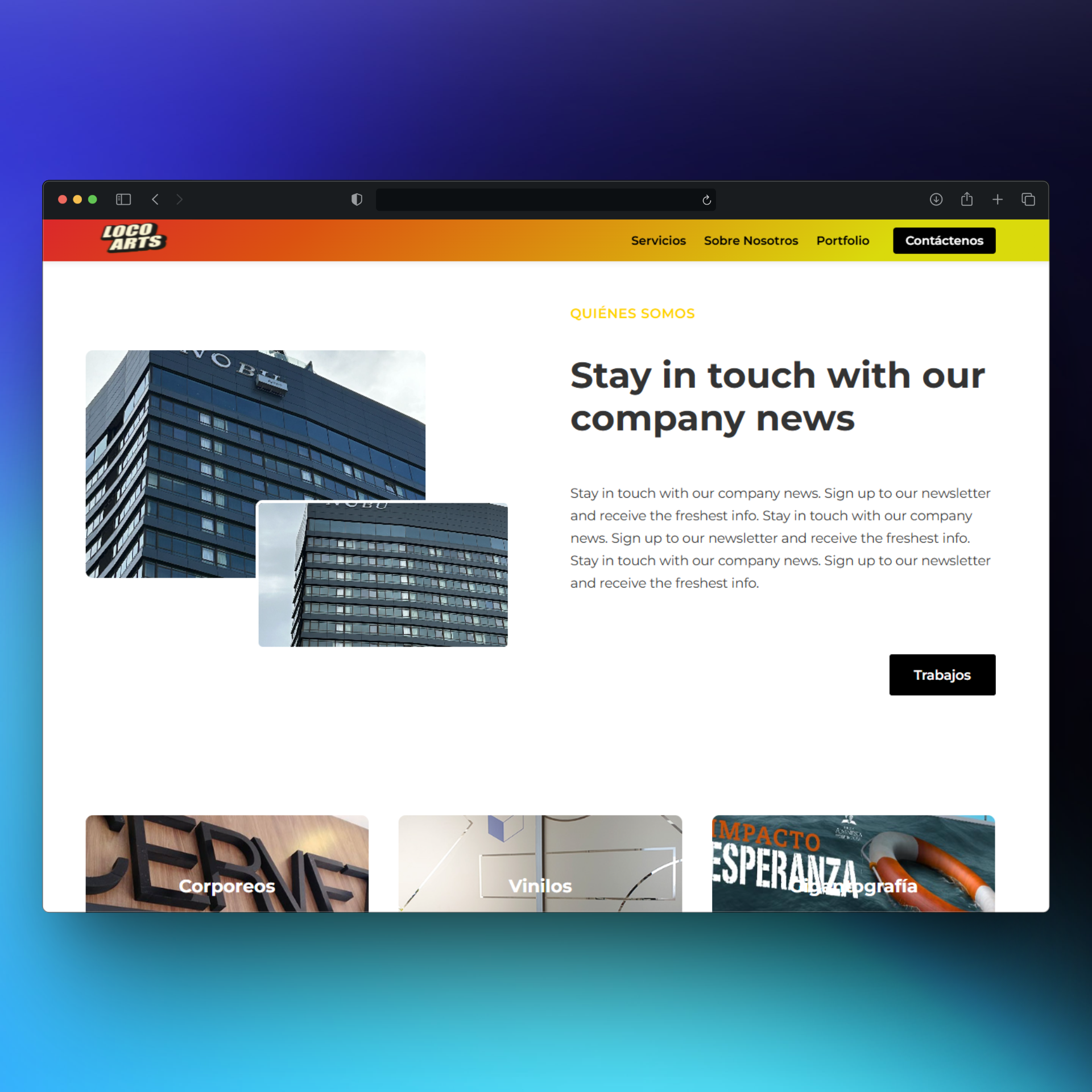 LocoArts Landing Page - (Proyecto Personal)